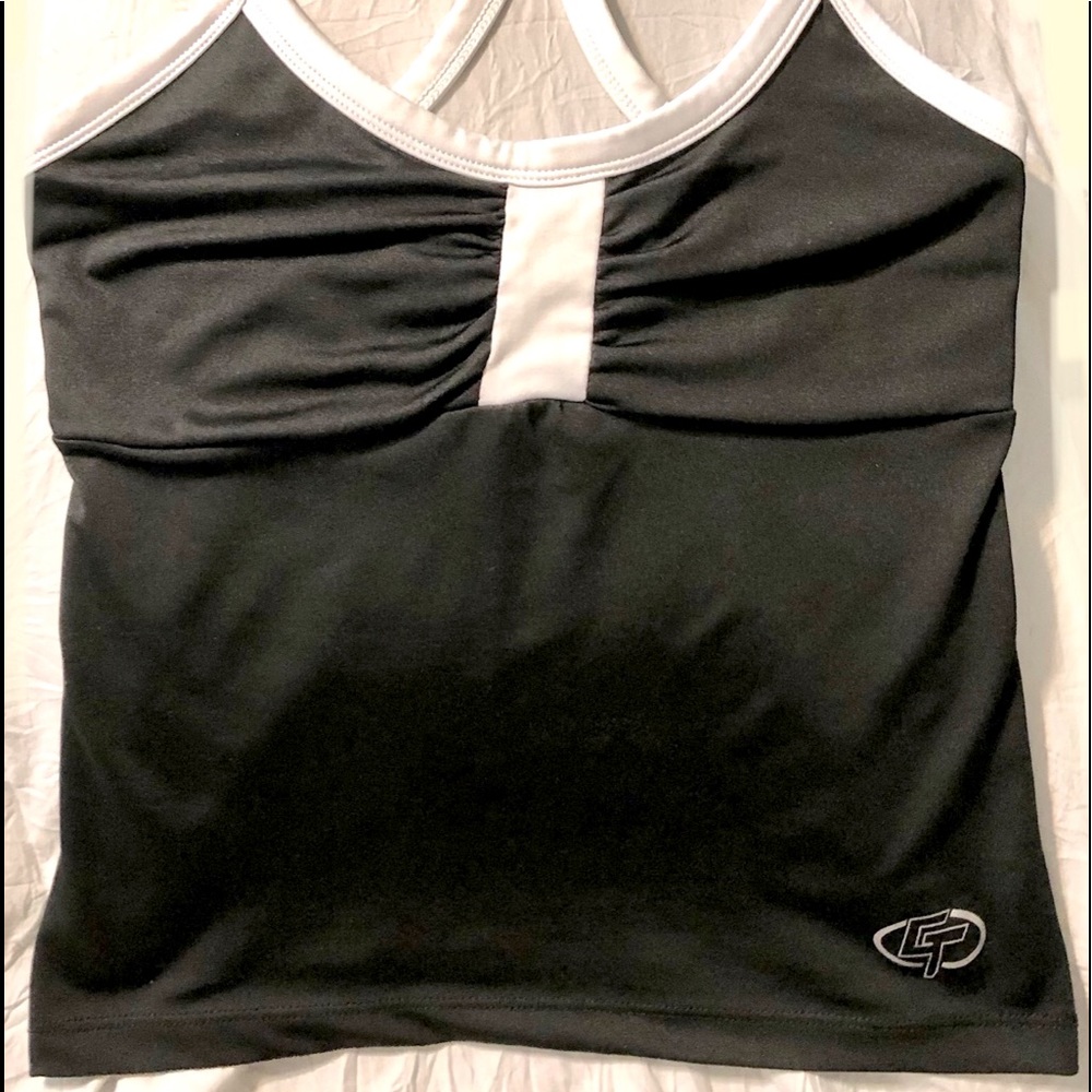 GAME TIME black with white trim fitted sport tank sizeM  good condition - Picture 9 of 13